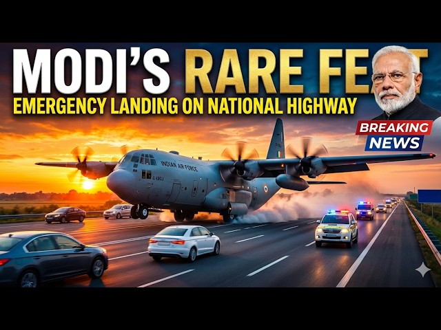 Modis rare feat Emergency landing on National Highway